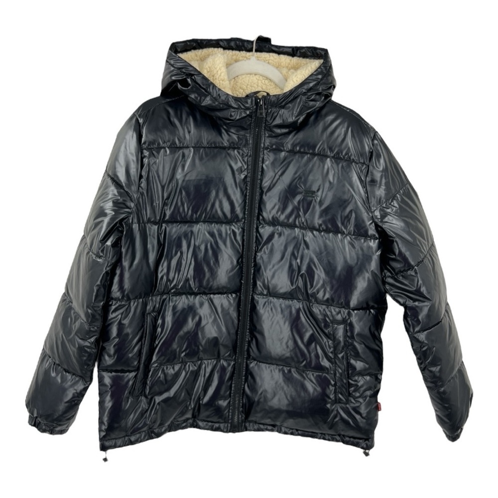 New Levi’s Performance Wind/ Rain Proof Black Puffer Jacket SZ L